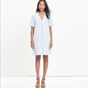 Madewell Striped Swingout Shirt Dress